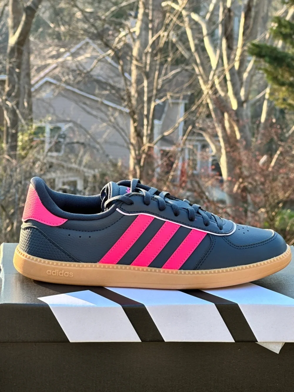 Adidas Breaknet Sleek Blue Pink Low Casual Sneaker Youth GS 5Y NEW